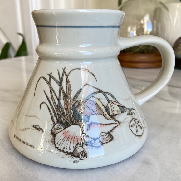 Vintage Other - VINTAGE OTAGIRI • NWT 90s Japanese Mug Seashells Beach for Gibson Greetings